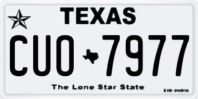 TX license plate CUO7977