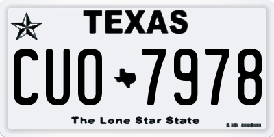TX license plate CUO7978
