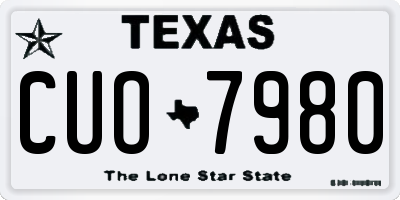TX license plate CUO7980