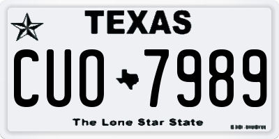 TX license plate CUO7989