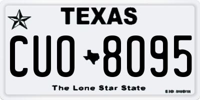TX license plate CUO8095
