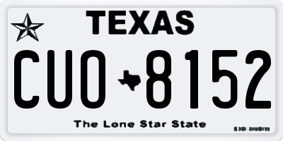 TX license plate CUO8152