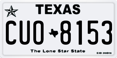 TX license plate CUO8153