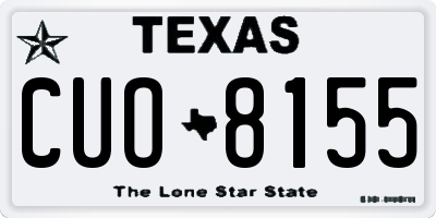 TX license plate CUO8155