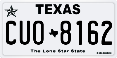 TX license plate CUO8162