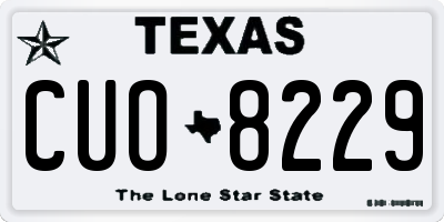 TX license plate CUO8229