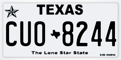 TX license plate CUO8244