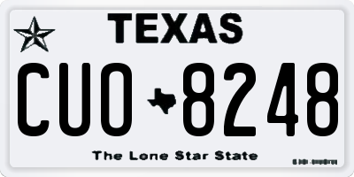 TX license plate CUO8248