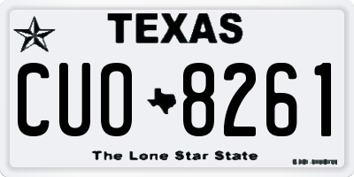 TX license plate CUO8261