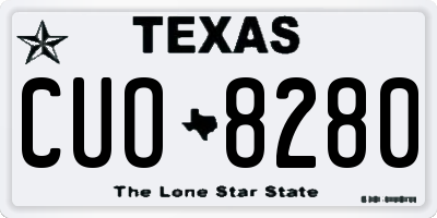 TX license plate CUO8280