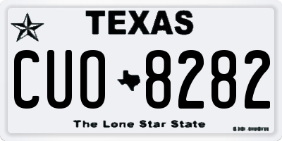 TX license plate CUO8282