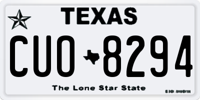 TX license plate CUO8294
