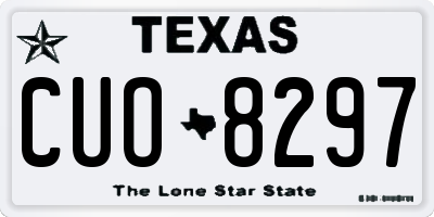 TX license plate CUO8297