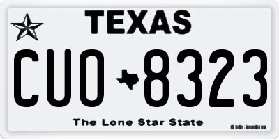 TX license plate CUO8323