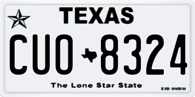 TX license plate CUO8324