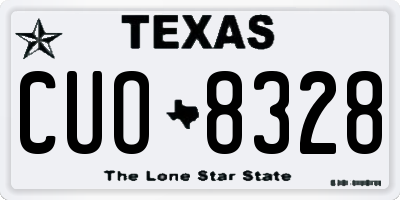 TX license plate CUO8328