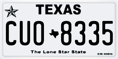 TX license plate CUO8335