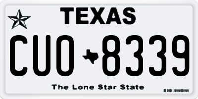 TX license plate CUO8339