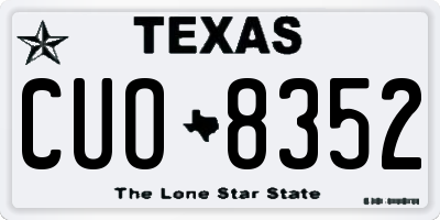 TX license plate CUO8352