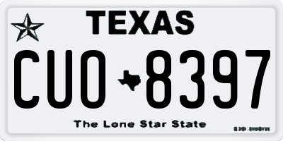 TX license plate CUO8397
