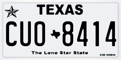 TX license plate CUO8414