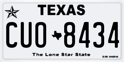 TX license plate CUO8434