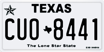 TX license plate CUO8441