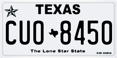 TX license plate CUO8450