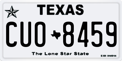 TX license plate CUO8459