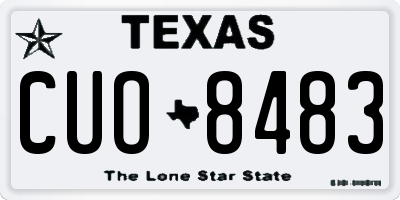 TX license plate CUO8483