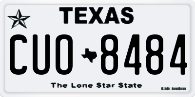TX license plate CUO8484
