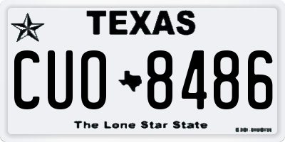 TX license plate CUO8486