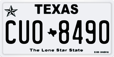 TX license plate CUO8490