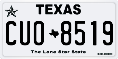 TX license plate CUO8519