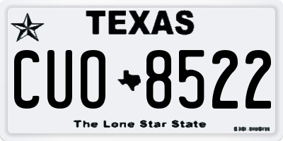 TX license plate CUO8522