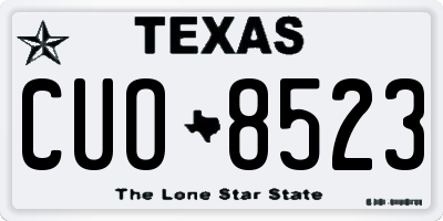 TX license plate CUO8523