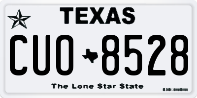 TX license plate CUO8528