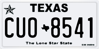 TX license plate CUO8541