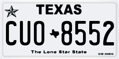 TX license plate CUO8552