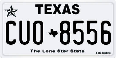TX license plate CUO8556
