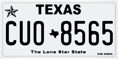 TX license plate CUO8565