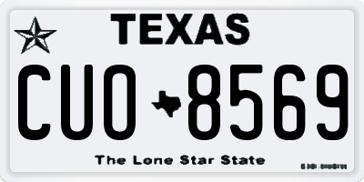 TX license plate CUO8569