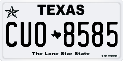TX license plate CUO8585