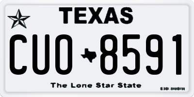 TX license plate CUO8591