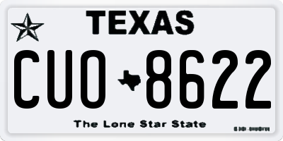 TX license plate CUO8622