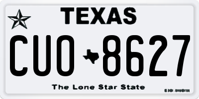 TX license plate CUO8627