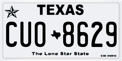 TX license plate CUO8629