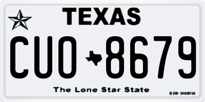 TX license plate CUO8679