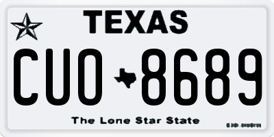 TX license plate CUO8689