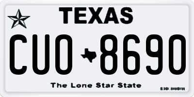 TX license plate CUO8690